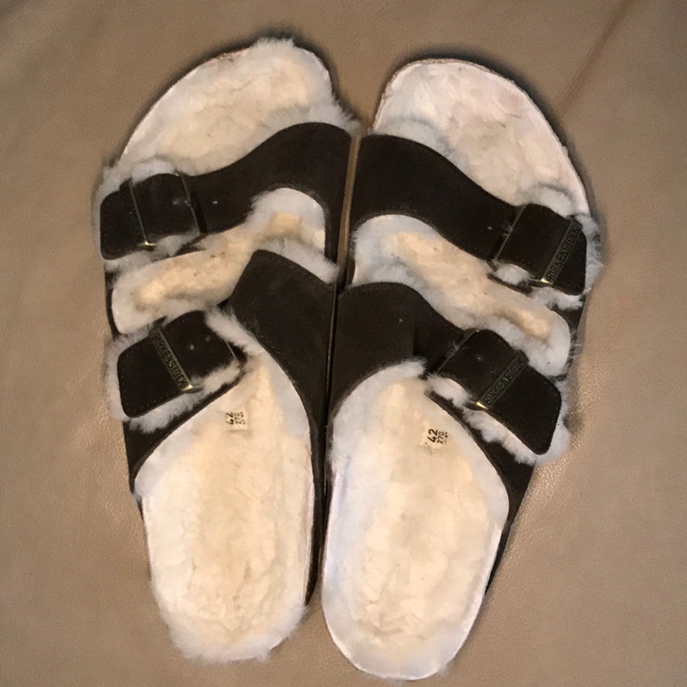 Birkenstock Arizona shearling suede size 42 L11 M9